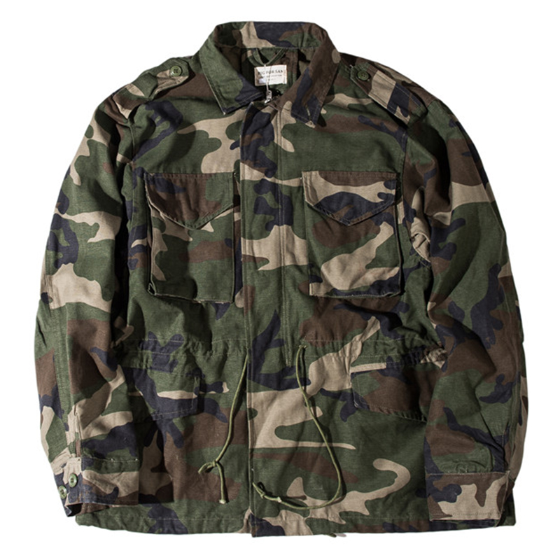 比伯款欧美街头oversize军事工装沙漠迷彩夹克外套可束腰男女BF风
