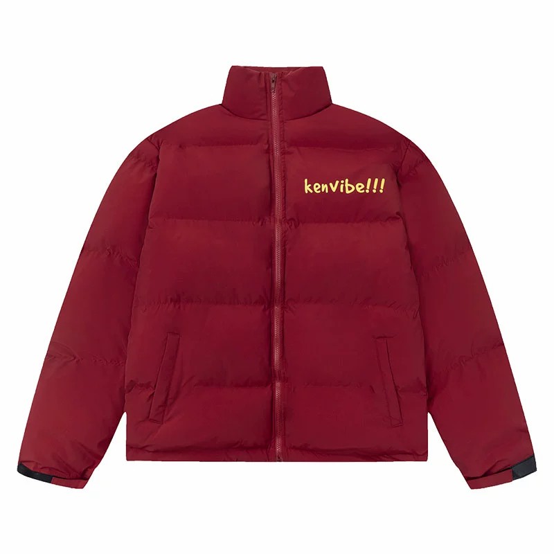 国潮美式字母立领棉衣棉服男秋冬季加厚情侣面包服外套