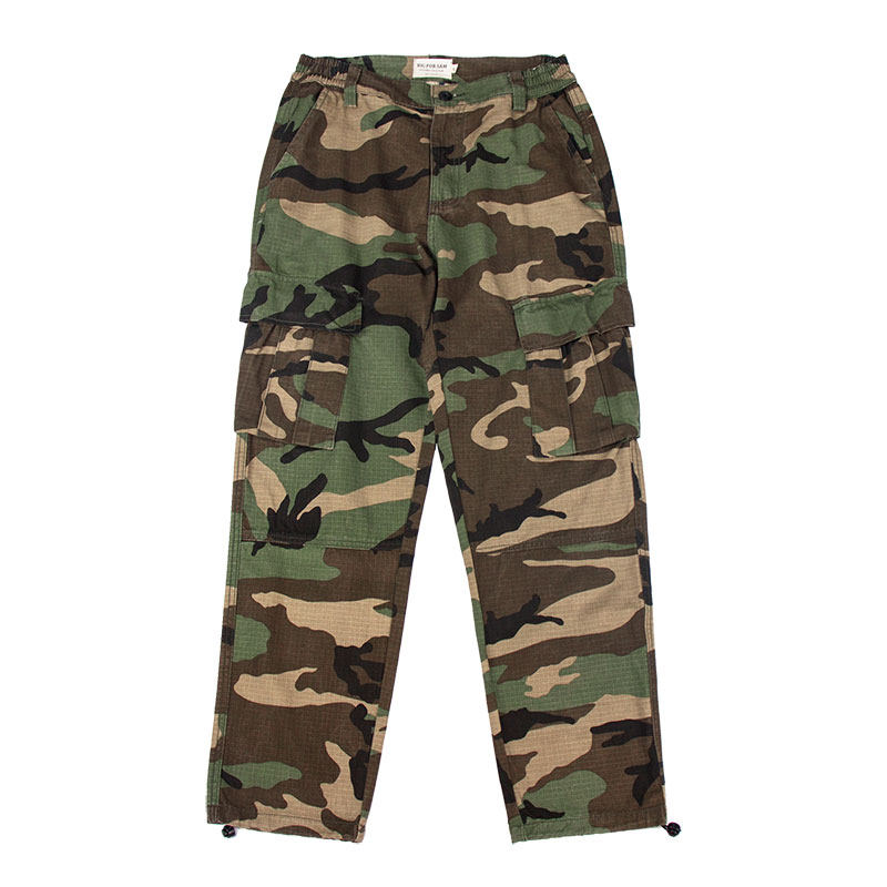 迷彩工装裤男美式街头宽松战术直筒休闲潮牌VIBE风长裤